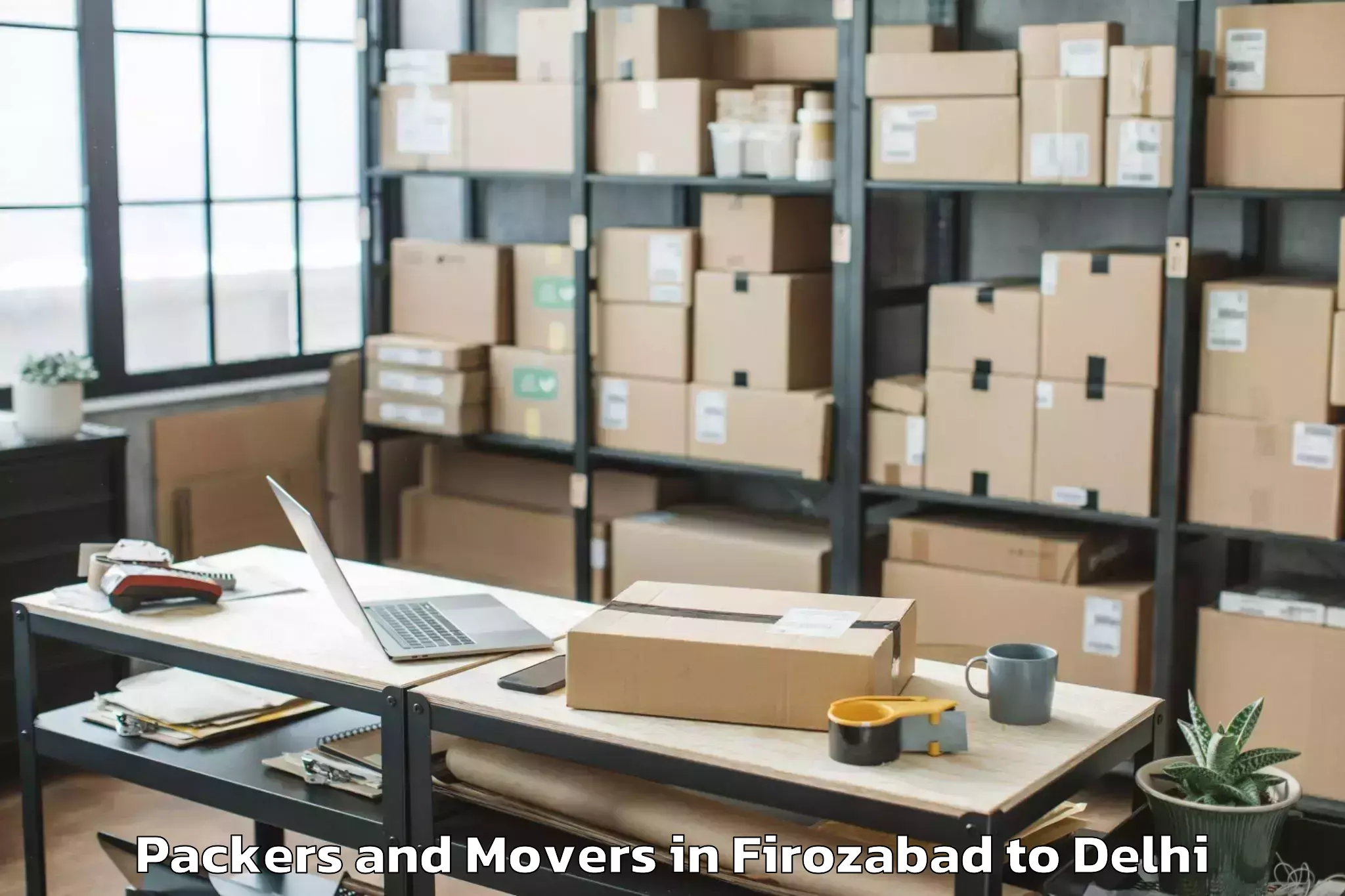 Professional Firozabad to Westend Mall Delhi Packers And Movers